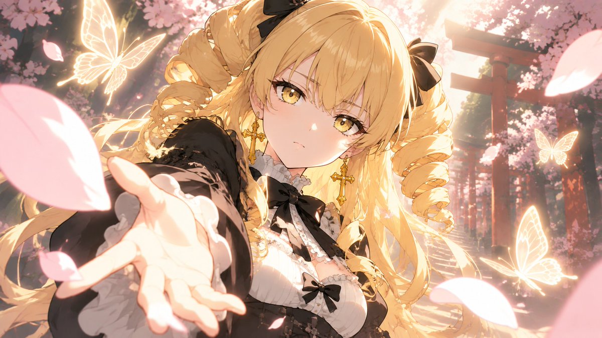 Comic / Storyboard - Blonde Gothic Lolita Sakura Shrine — output 1