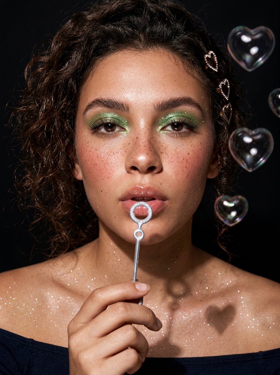 Profile / Avatar - Heart Shaped Bubbles Fashion Portrait — output 1