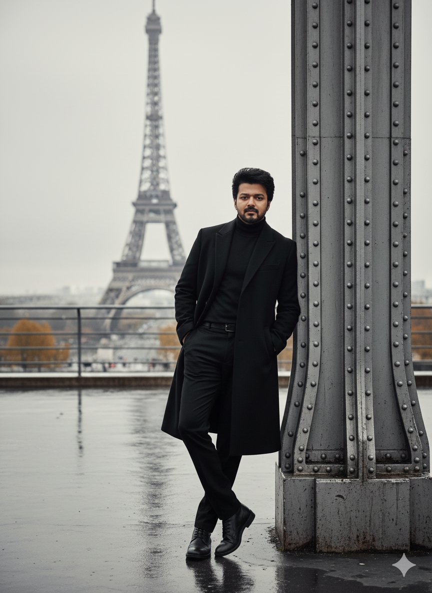 Cinematic Portrait in Rainy Paris — output 1