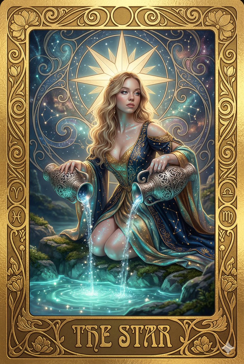 Sydney Sweeney as 'The Star' Tarot Card — output 1