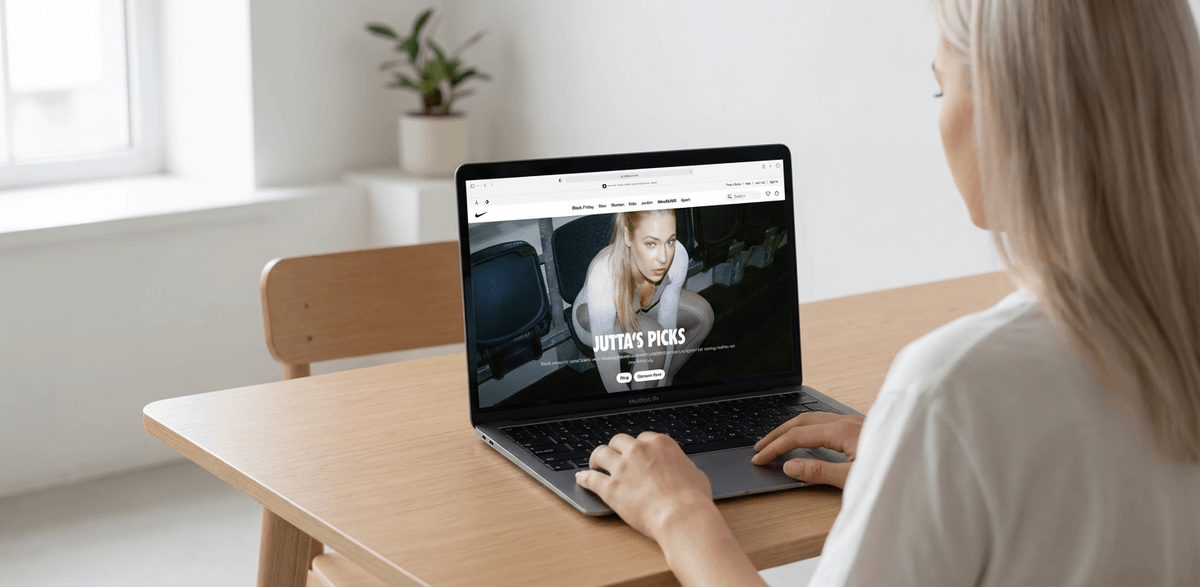 MacBook Mockup with User from Behind — output 1