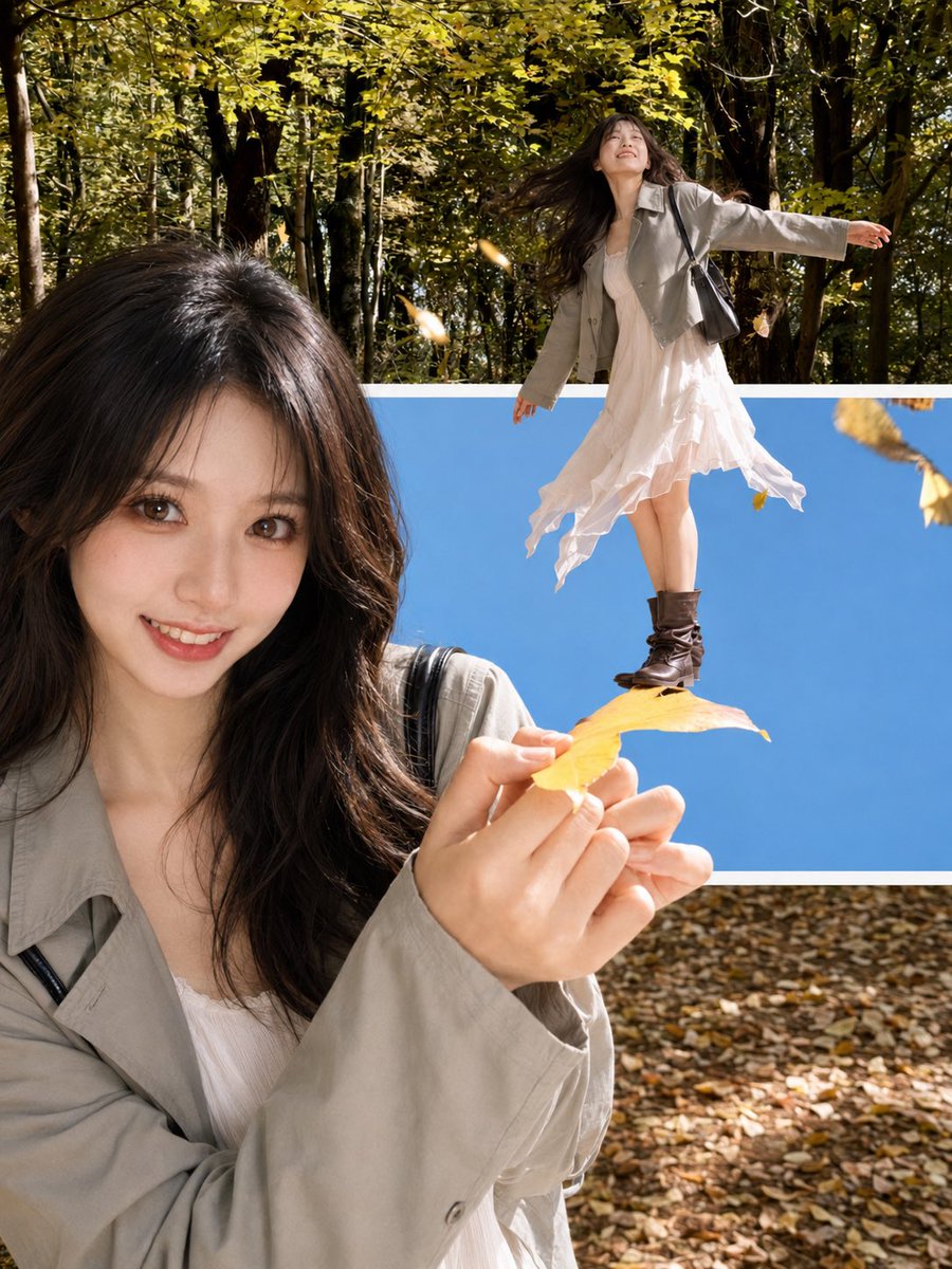 Social Media Post - Autumn Leaves Portrait — output 1