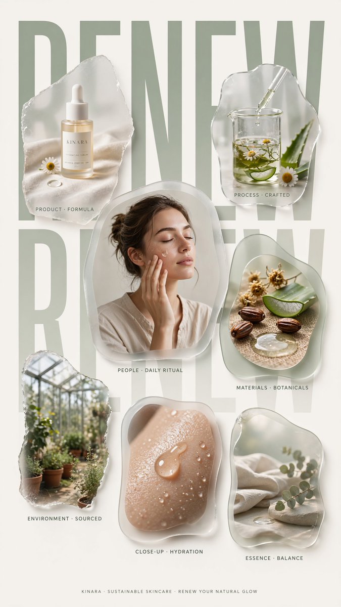 Product Marketing - Sustainable Skincare Renew Poster — output 1