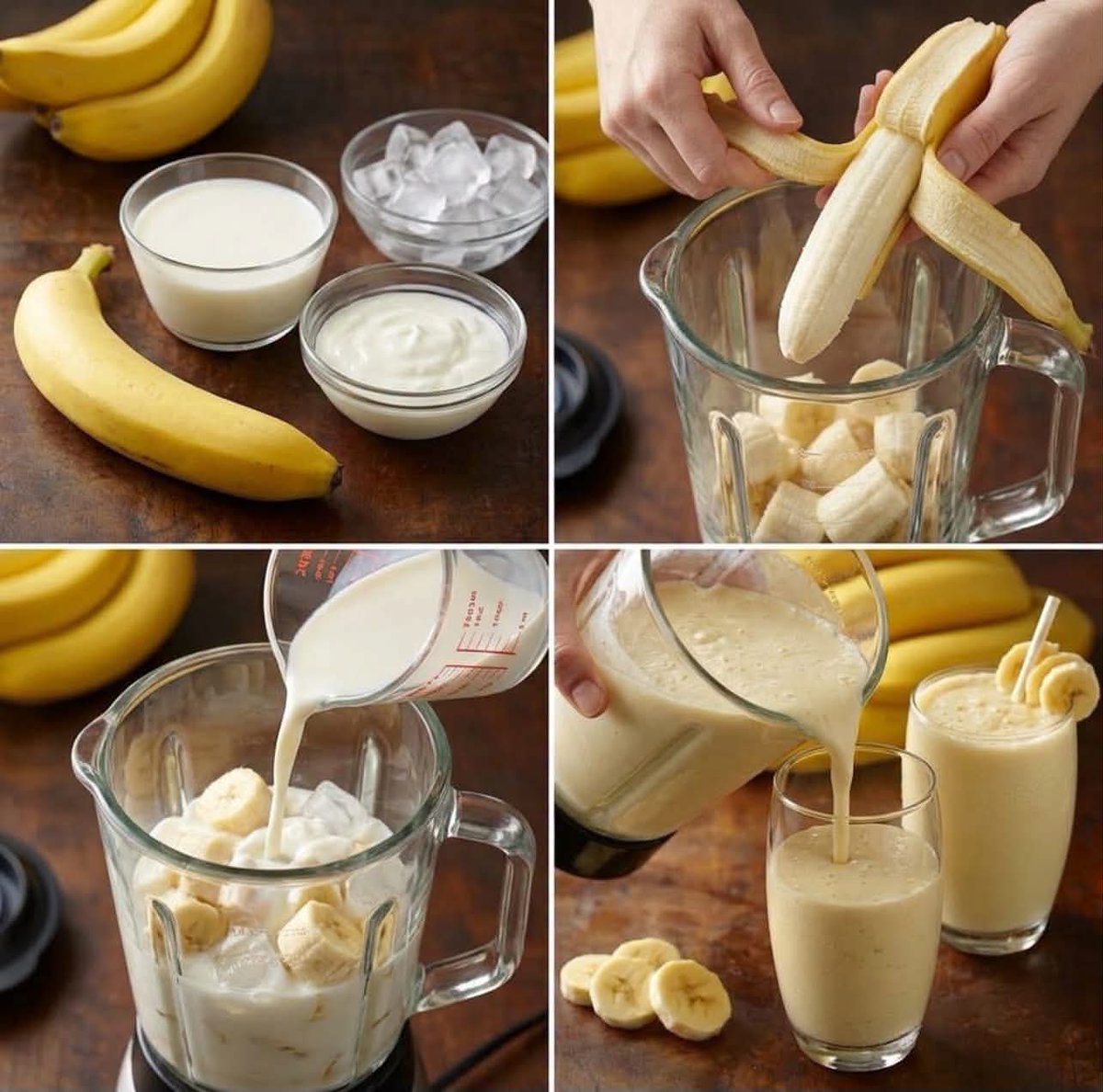 Infographic / Edu Visual - Banana Smoothie Recipe Collage — output 1