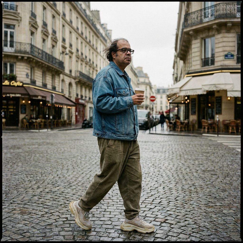 Product Marketing - Prompt for Editorial Photo Shoot Model Posing in Street — output 1