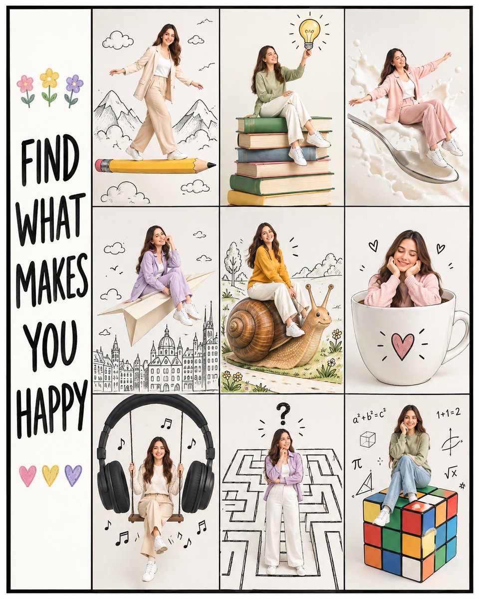 Social Media Post - Find What Makes You Happy Collage — output 1