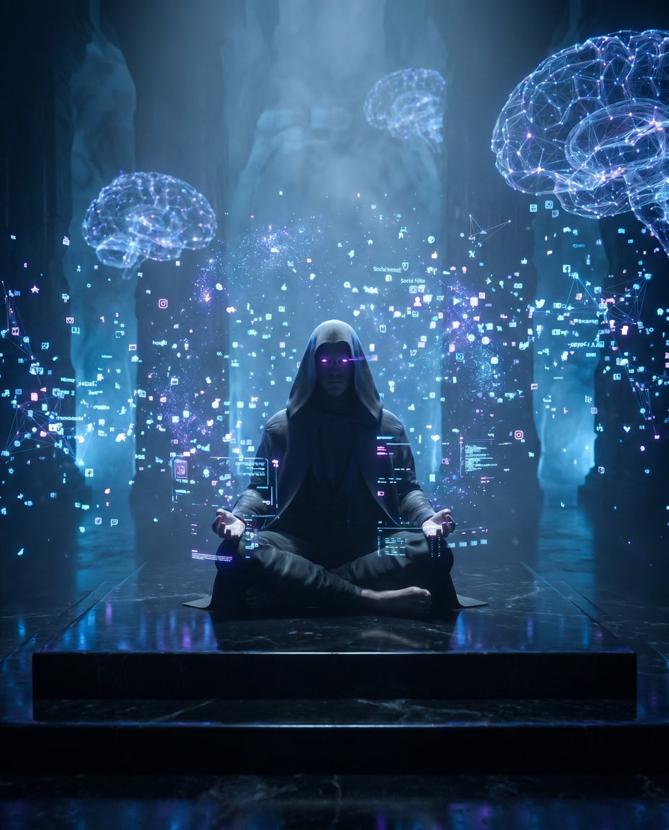 Game Asset - Cyber Spiritualism Digital Monk — output 1