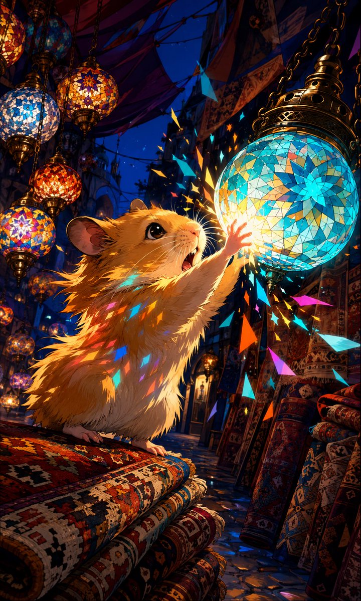 Comic / Storyboard - Hamster in Turkish Lantern Bazaar — output 1