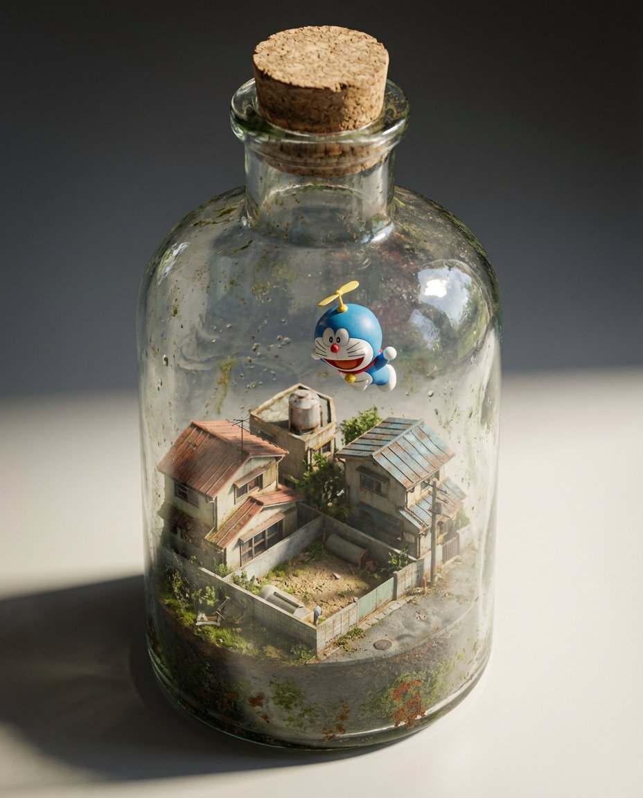 Miniature Diorama in a Glass Bottle — output 1
