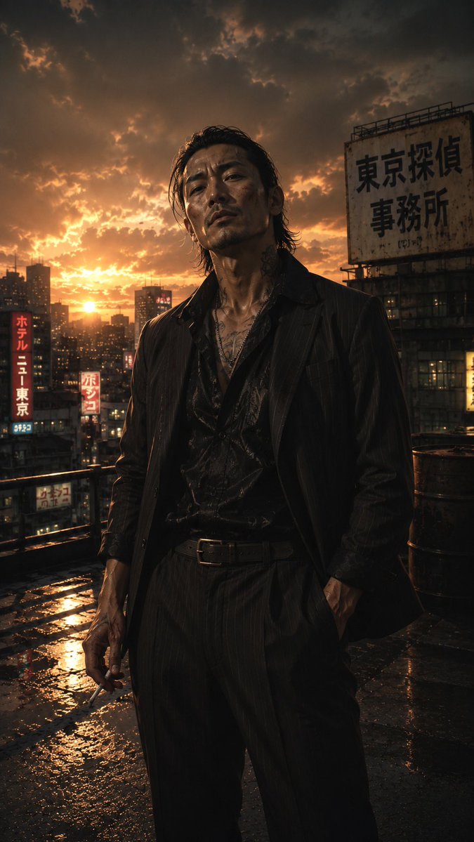 Comic / Storyboard - Tokyo Noir Detective Rooftop — output 1