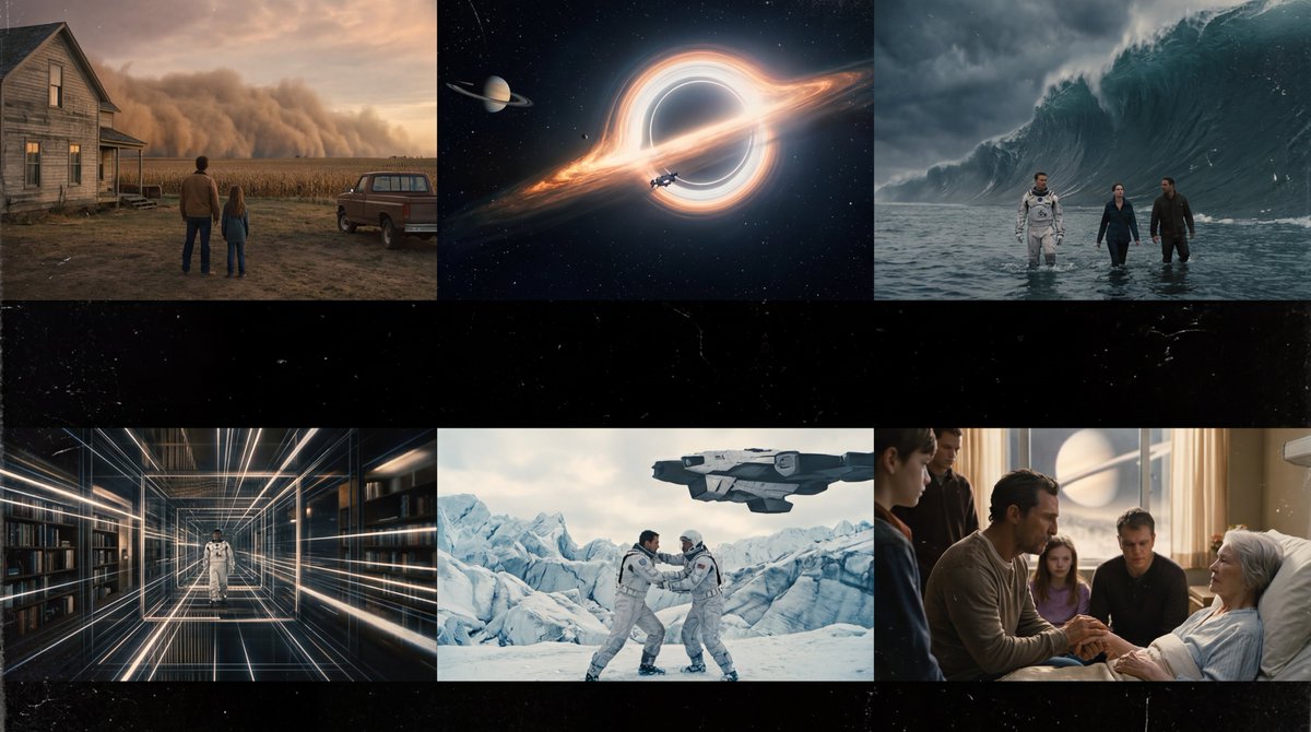 Comic / Storyboard - Interstellar-Inspired Cinematic Film Stills Prompt — output 1