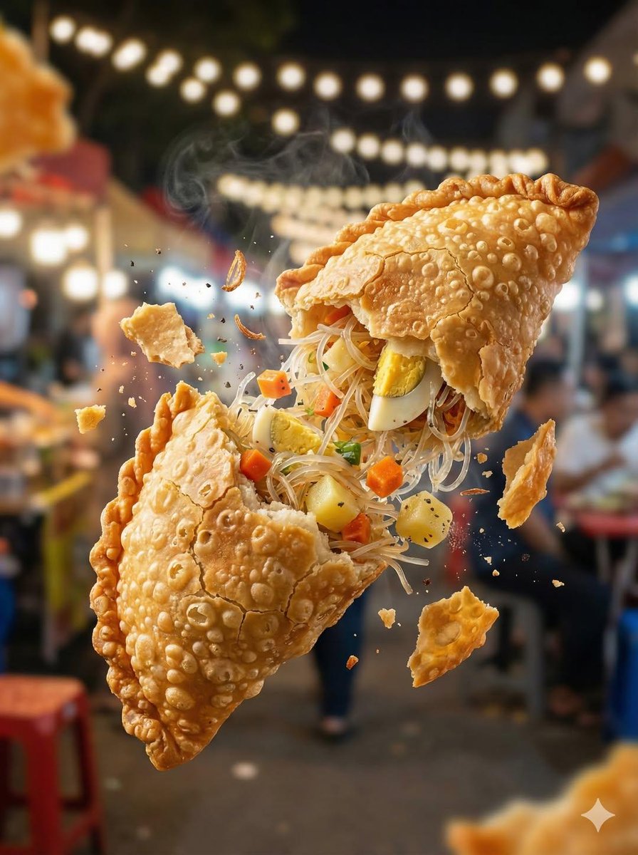 Macro Food Photography of Tearing Martabak Telur — output 1