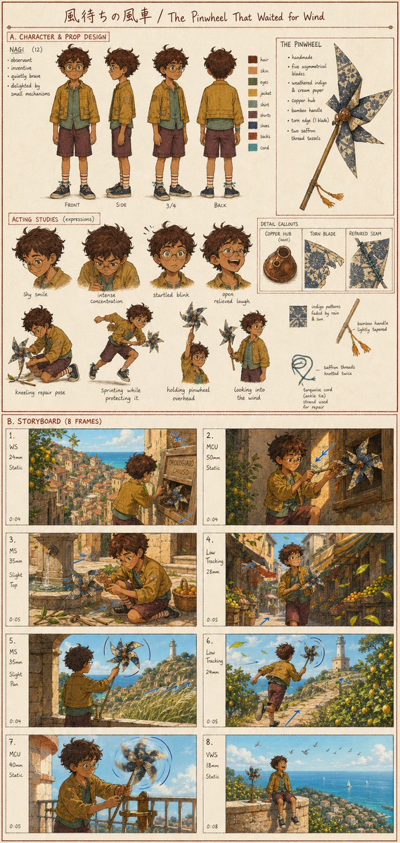 Comic / Storyboard - Anime Film Development Board — output 1