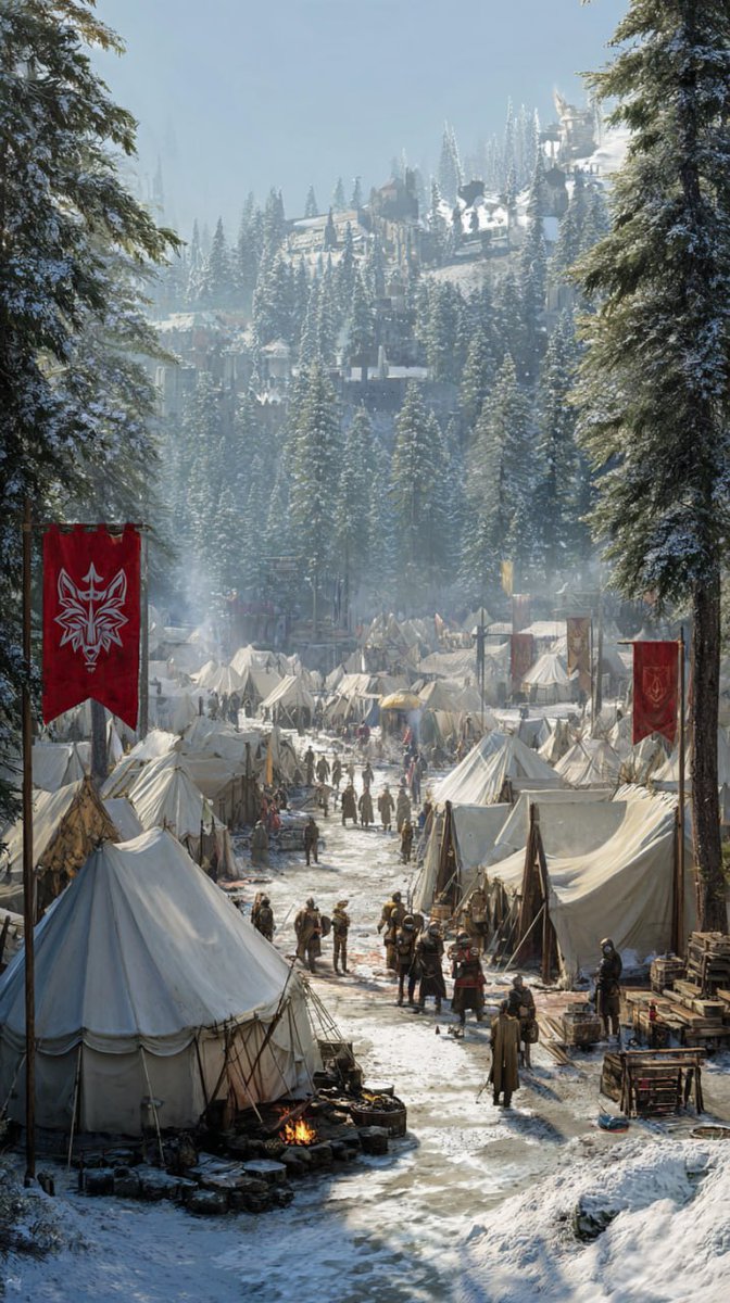 Game Asset - Medieval Fantasy Army Camp Scene — output 1