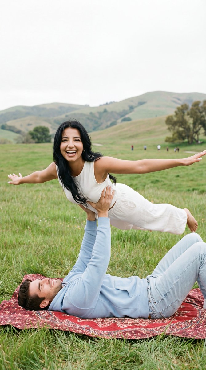 Photorealistic Acro-Yoga Couple Portrait with Identity Lock — output 1