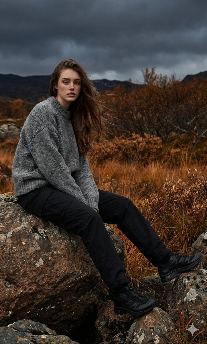 Cinematic Fashion Shoot in Rocky Landscape — output 1