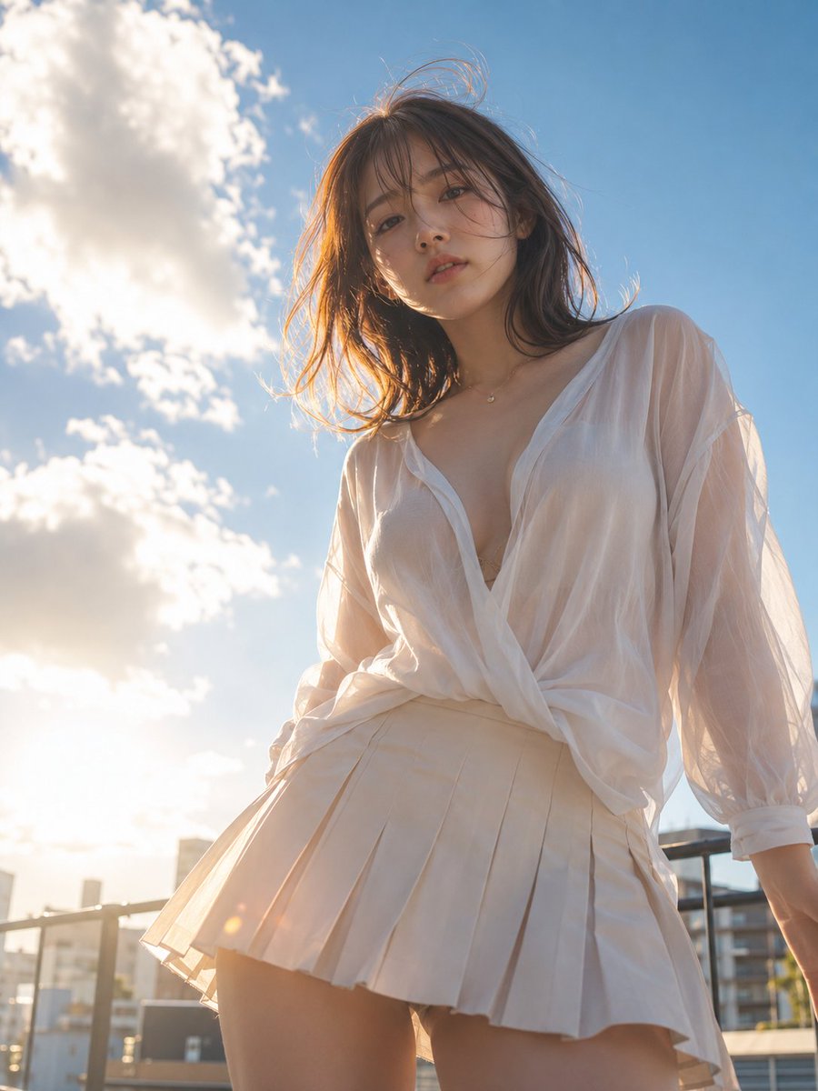 Profile / Avatar - Rooftop Sheer Blouse Portrait — output 1