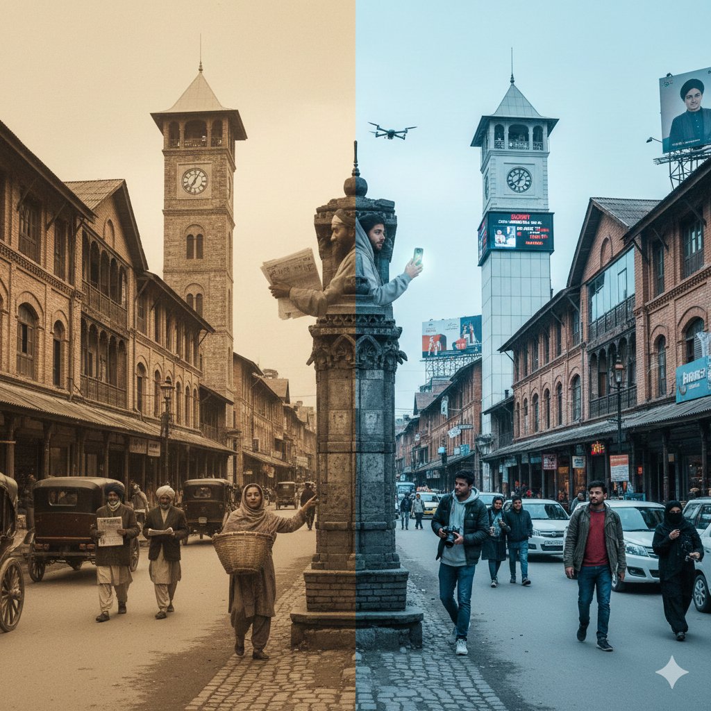 Split-Screen Time Travel Scene — output 1
