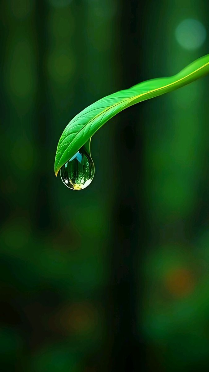 Ultra-Cinematic Macro Shot of a Leaf and Water Droplet — output 1