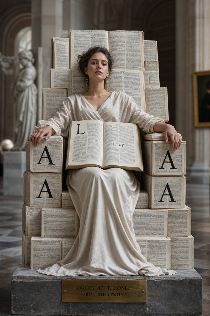 Social Media Post - Monolithic Dictionary Page Throne Art Photography — output 1