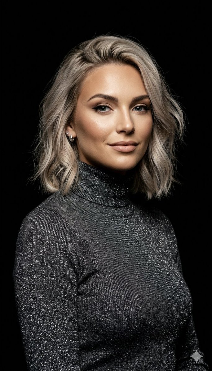 Profile / Avatar - Professional Ash-Blonde Bob Portrait — output 1