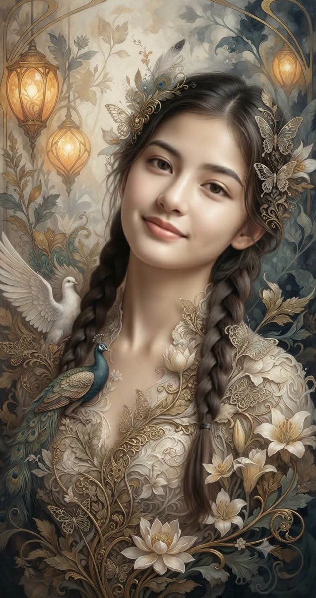 Fantasy Realism and Art Nouveau Fusion — output 1