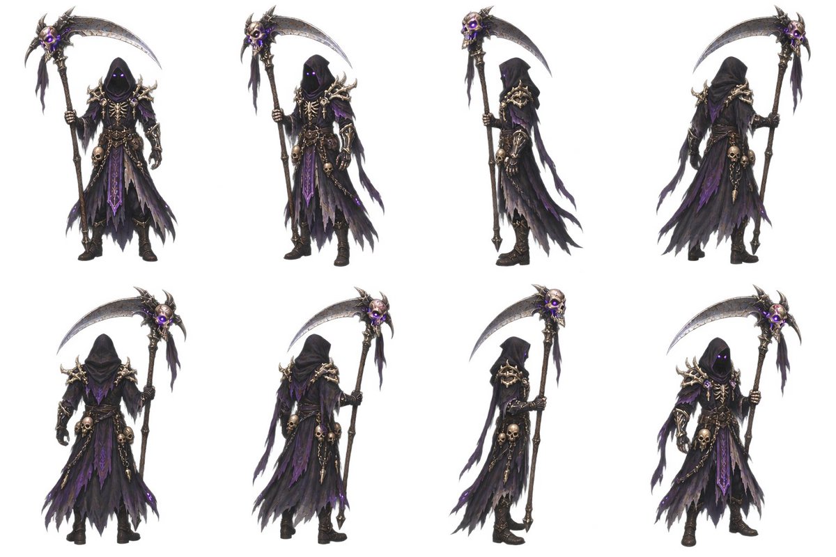 Game Asset - 2D Necromancer Game Asset Sprite — output 1