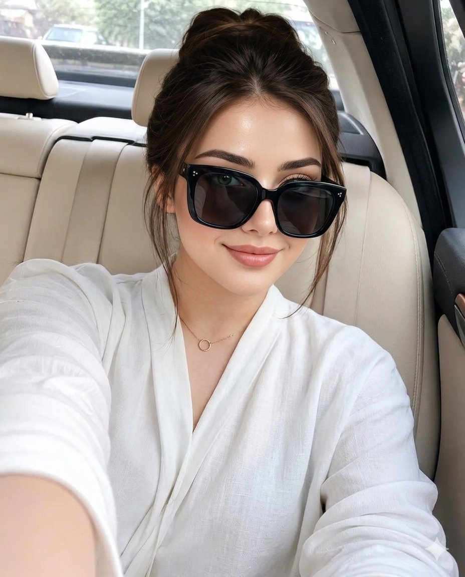 Profile / Avatar - Luxury Car Interior Selfie — output 1