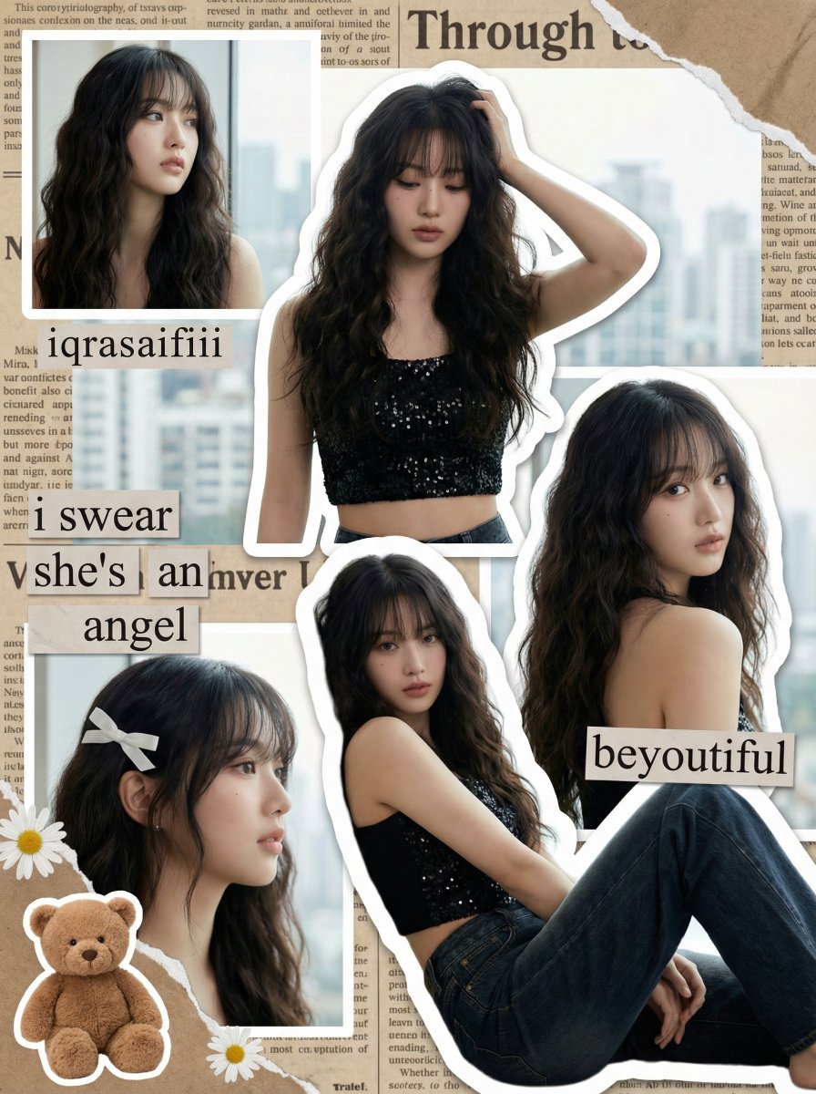 Social Media Post - Y2K K-Pop Digital Scrapbook Collage — output 1