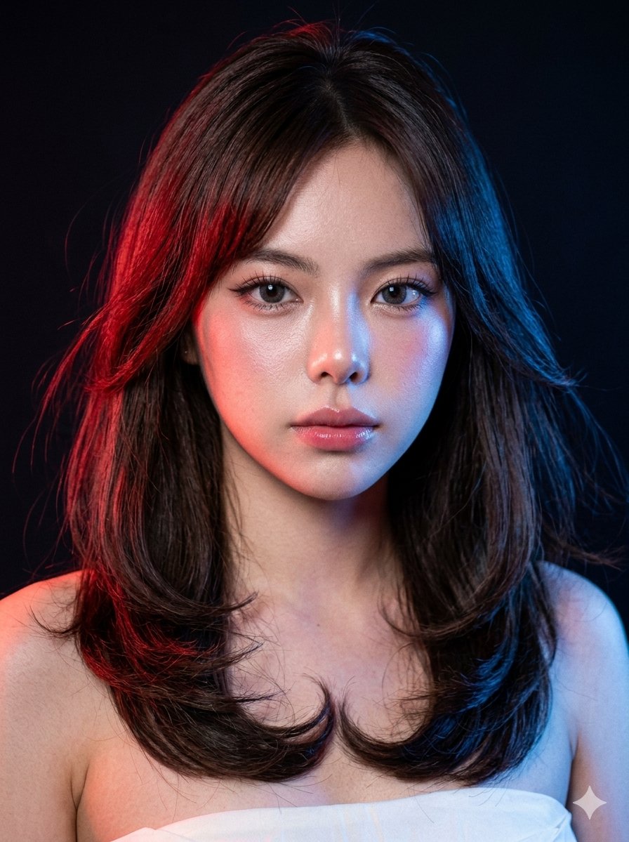 Profile / Avatar - Neon Gel Lighting Studio Portrait — output 1