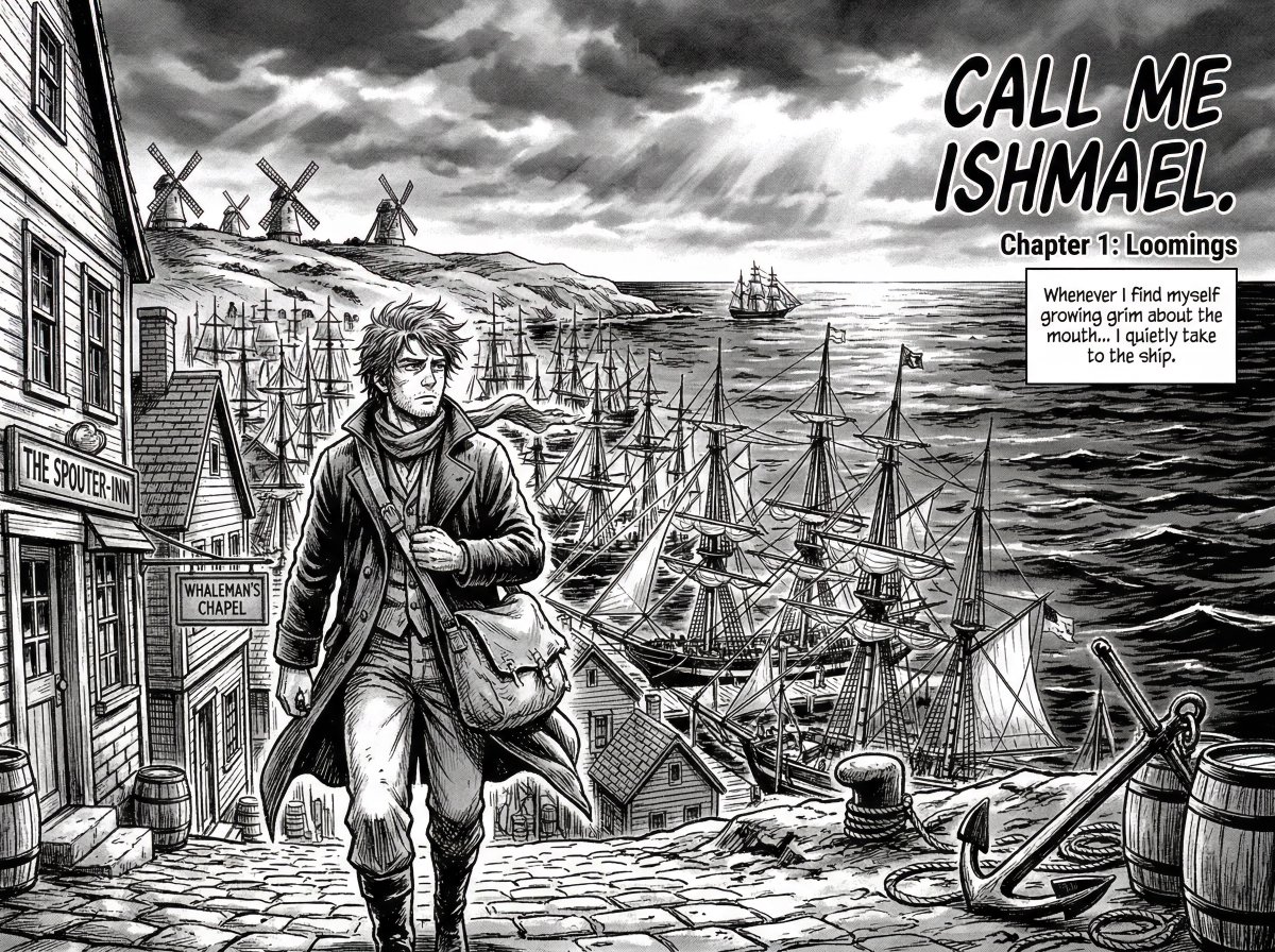 Comic / Storyboard - Manga Retelling of a Novel Opening — output 1