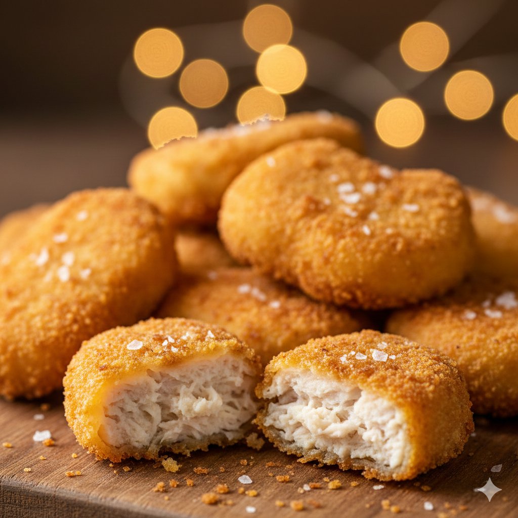 YouTube Thumbnail - Cinematic Close-Up of Crispy Chicken Nuggets — output 1