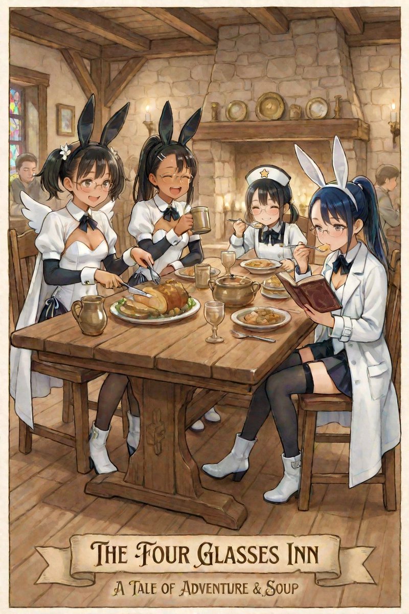 AI Illustration of a Girl at an Inn — output 1