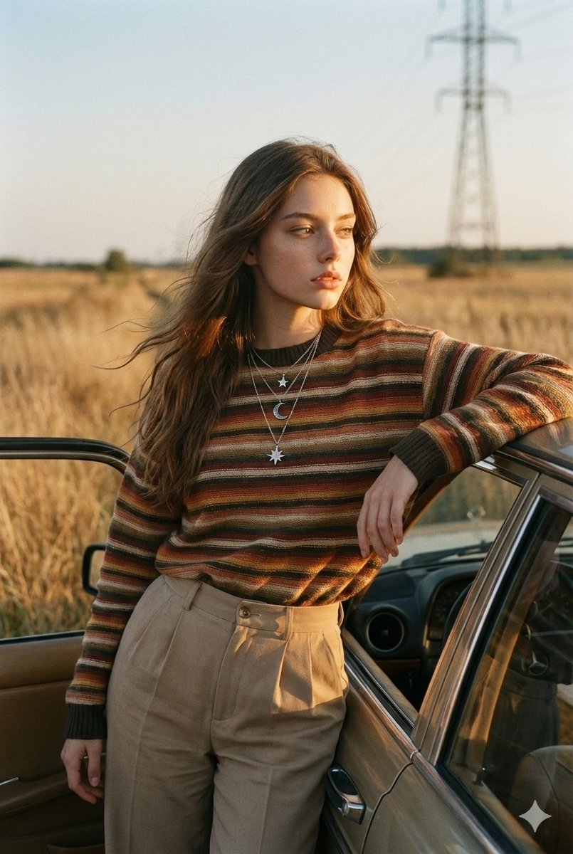Vintage Analog Portrait in Golden Hour Countryside — output 1