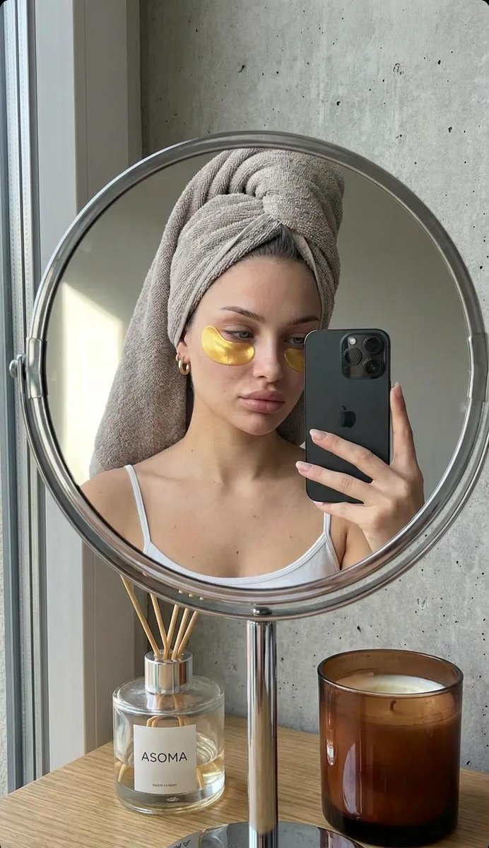 Photorealistic Mirror Selfie with Eye Patches and Turban — output 1