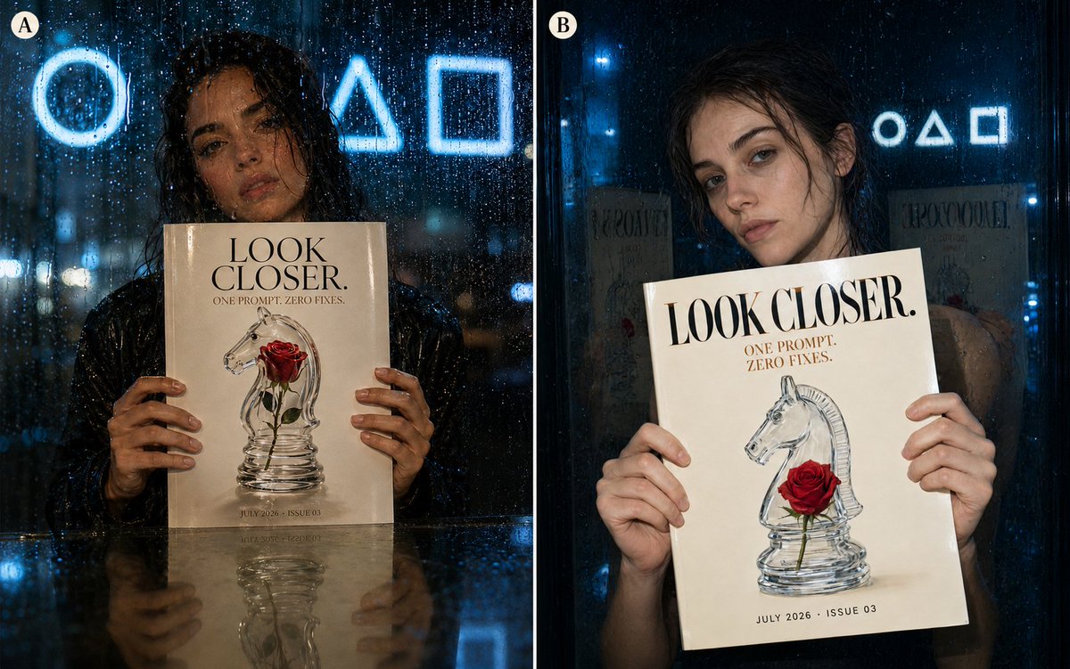 Social Media Post - Rainy Night Fashion Comparison — output 1