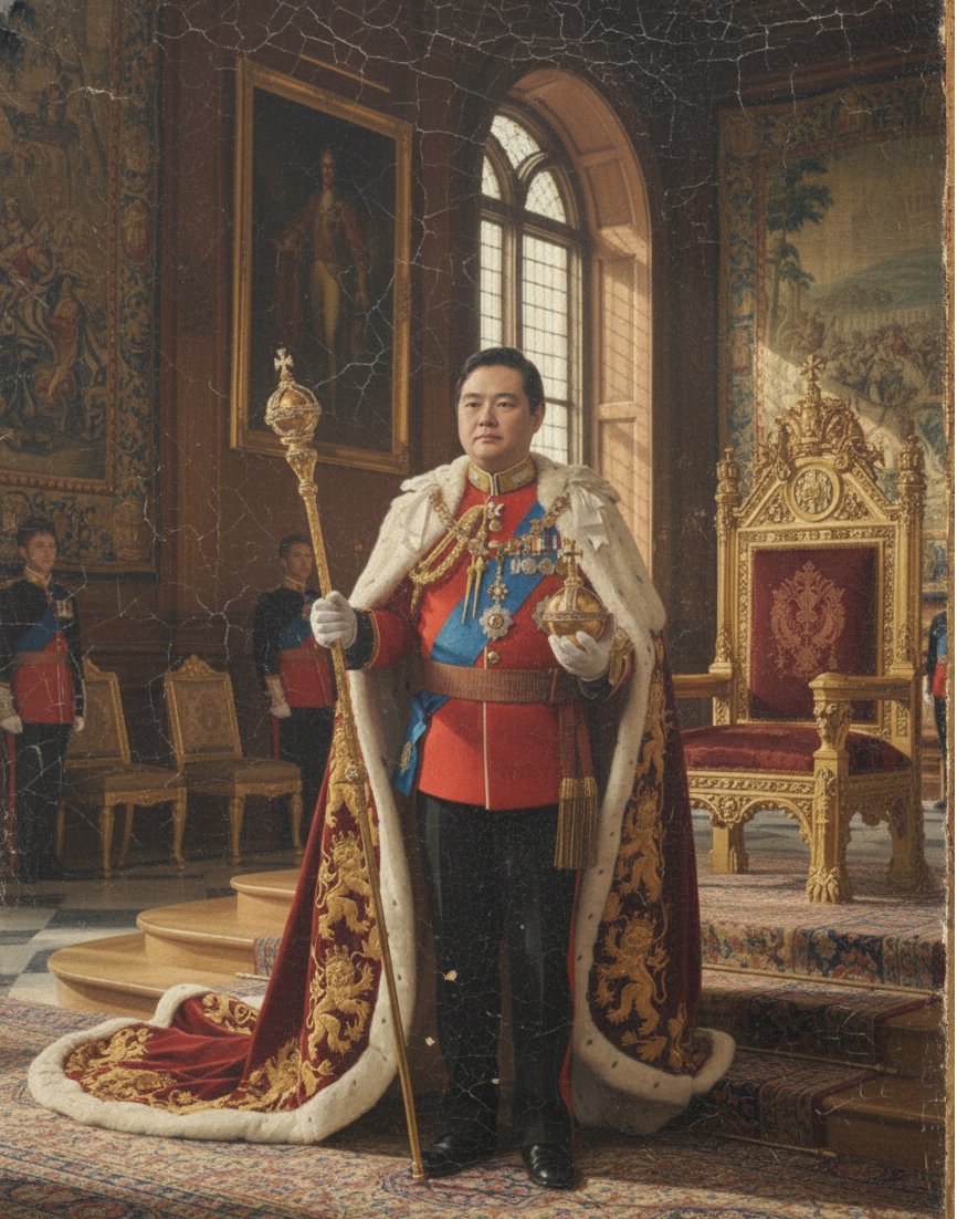 Detailed Oil Painting Prompt for a Regal King Portrait — output 1