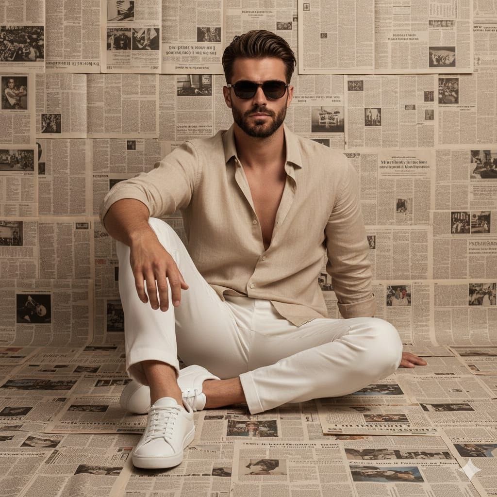 Cinematic Men's Fashion Portrait Prompt — output 1