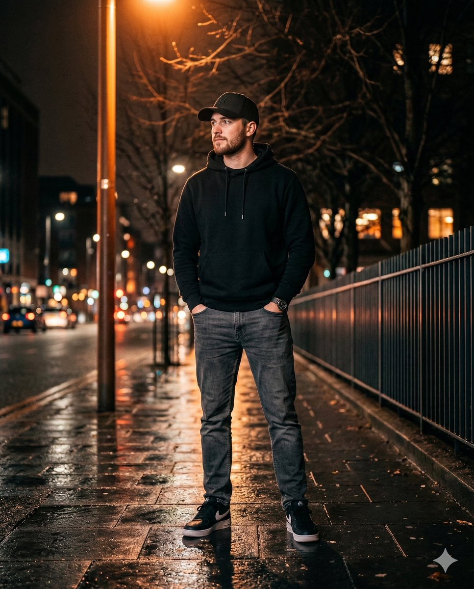Profile / Avatar - Ultra-realistic Night Photo of a Stylish Young Man — output 1