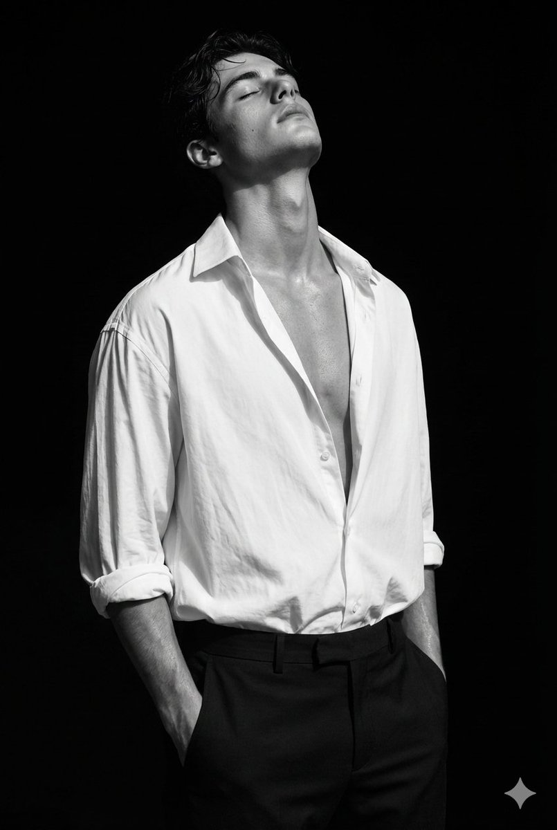 Peter Lindbergh Style Black and White Editorial Portrait — output 1