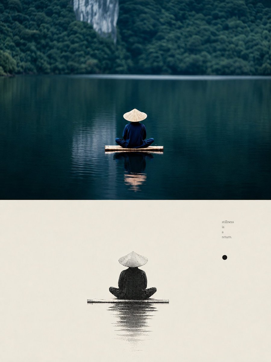 Infographic / Edu Visual - Zen Lake Stillness Poster — output 1