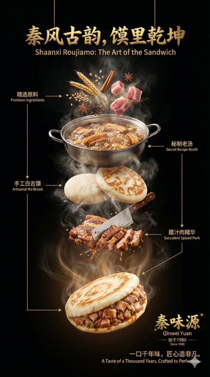 Advanced Commercial Food/Product Poster Template with Vertical Layering — output 1