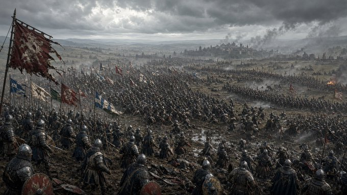 Comic / Storyboard - Epic Medieval Battlefield Panorama — output 1