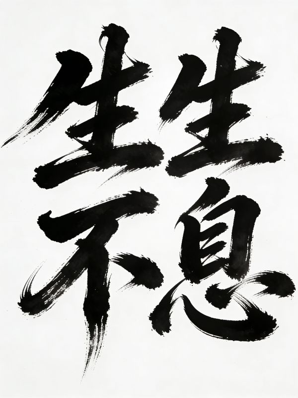 Endless Vitality Cursive Poster — output 1