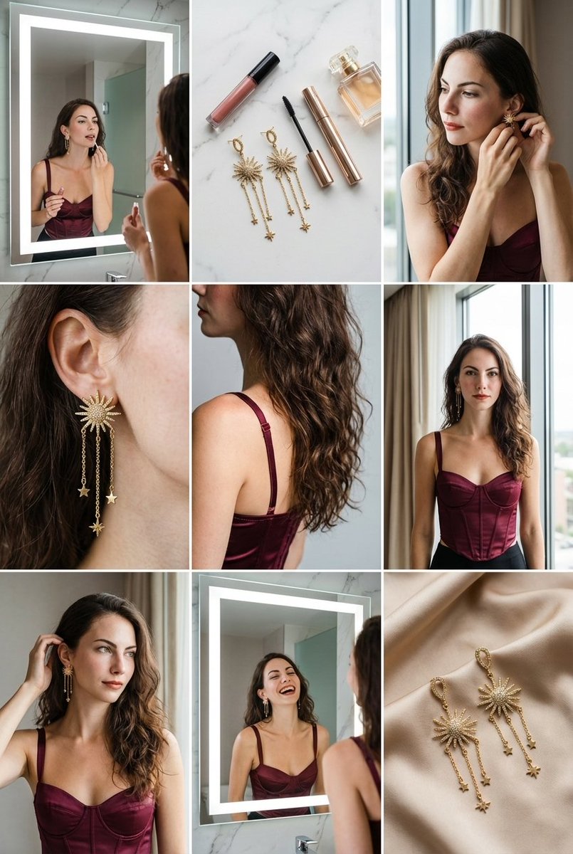 9-Panel Collage of Fashion and Cosmetics — output 1