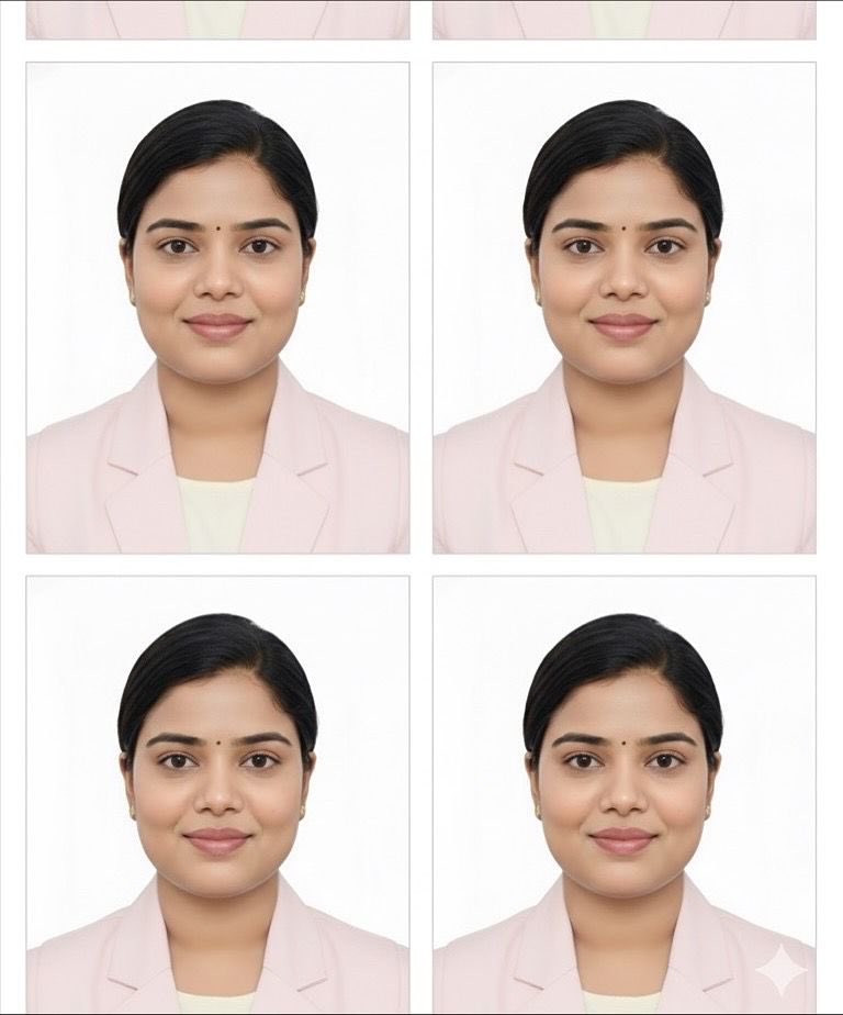 Profile / Avatar - Passport Photo Grid Generation โ output 1