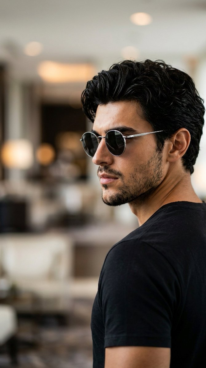 Profile / Avatar - Cinematic Dark Profile Male Portrait — output 1