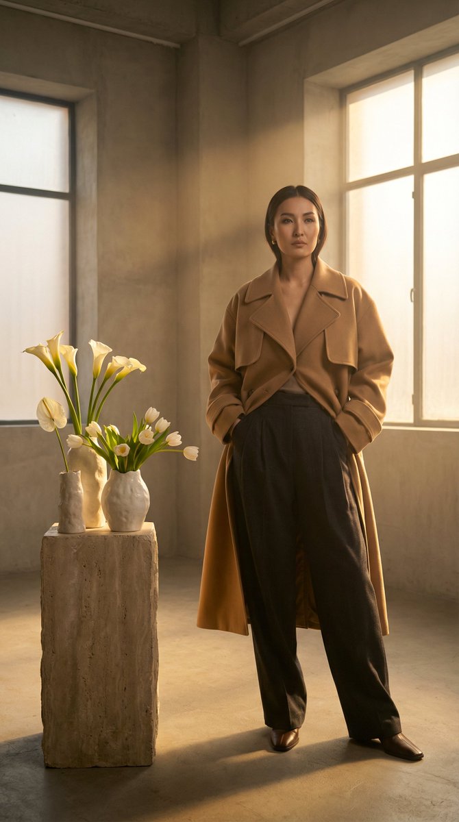 Social Media Post - High-Fashion Kazakh Model Editorial Prompt — output 1