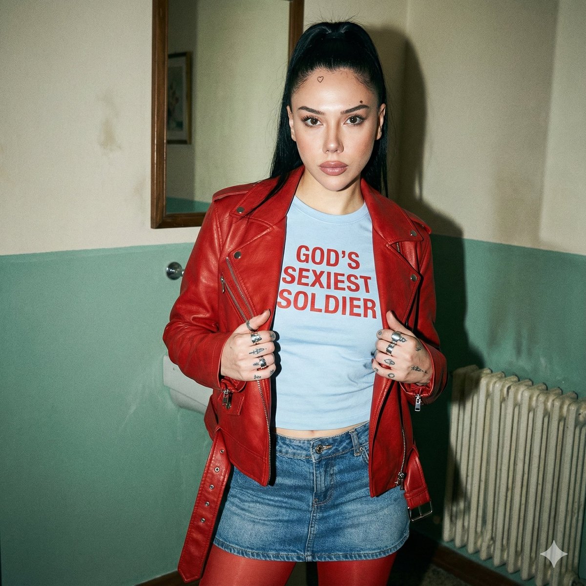 Indie Sleaze 2000s Street Style Portrait Prompt — output 1