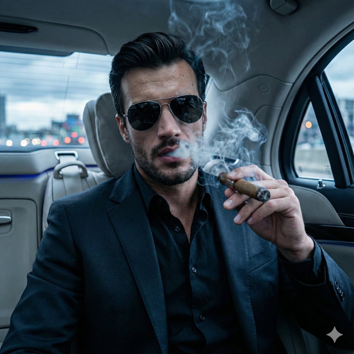 Profile / Avatar - Cinematic Mafia Boss Portrait Prompt — output 1
